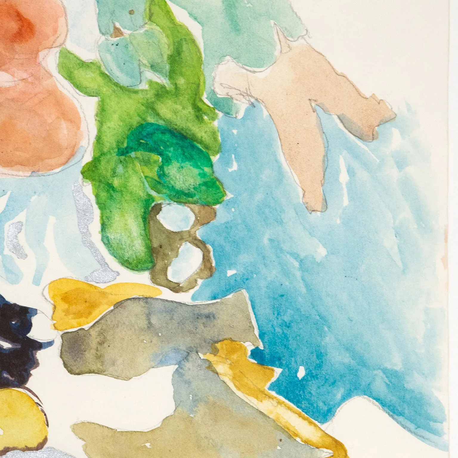 JOYCE WIELAND "FANTASY LANDSCAPE" DRAWING, 1980