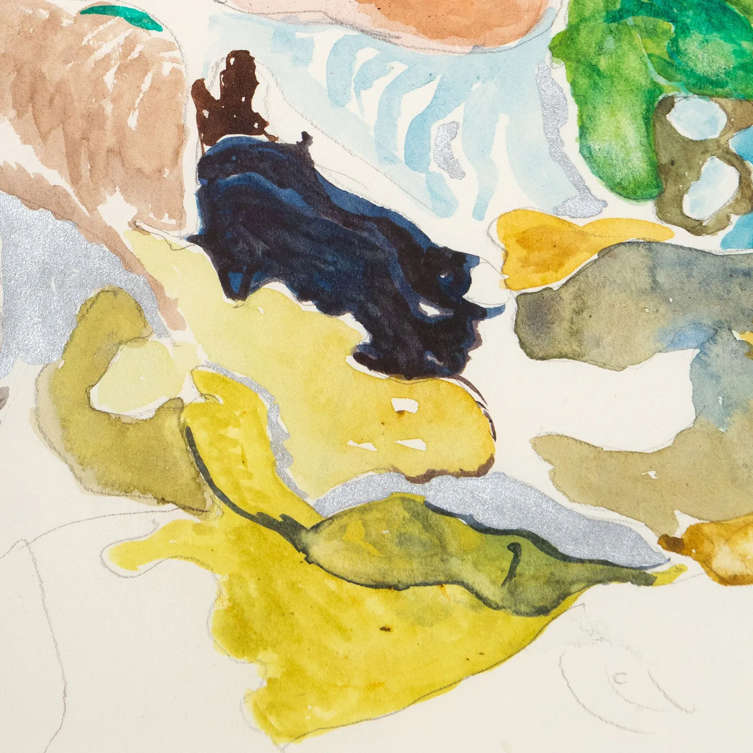 JOYCE WIELAND "FANTASY LANDSCAPE" DRAWING, 1980