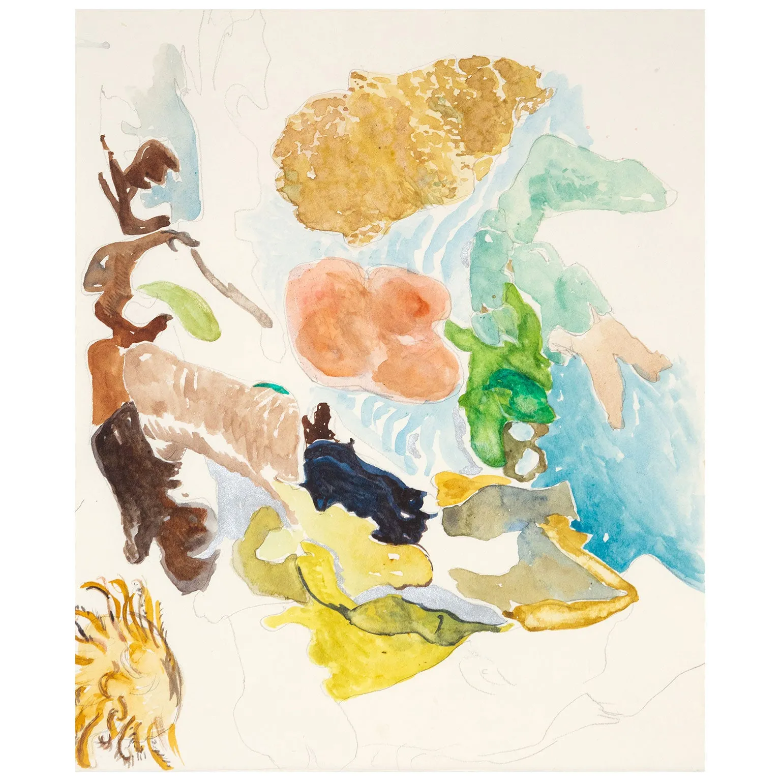 JOYCE WIELAND "FANTASY LANDSCAPE" DRAWING, 1980
