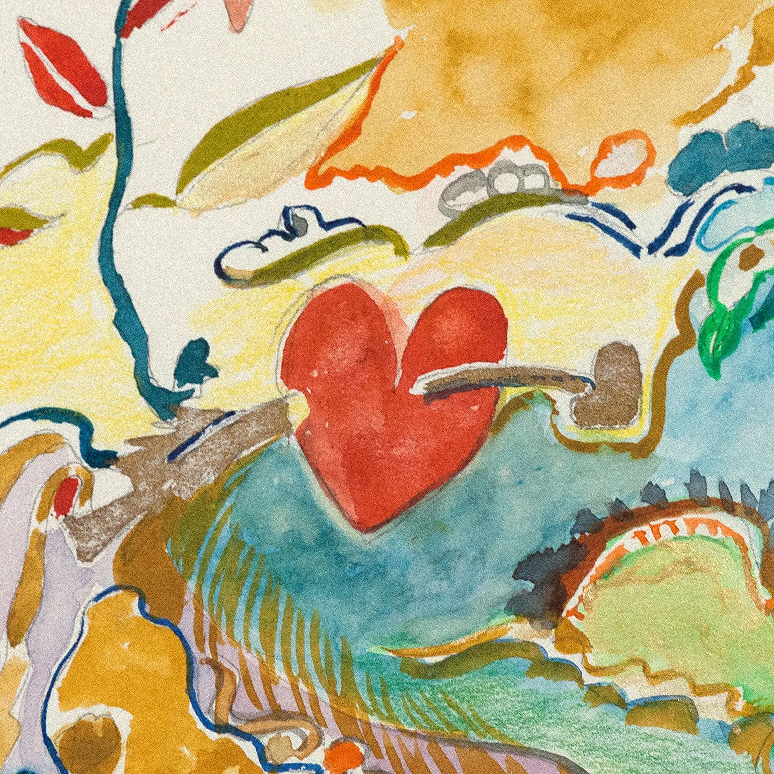 JOYCE WIELAND "MAGIC LANDSCAPE" DRAWING