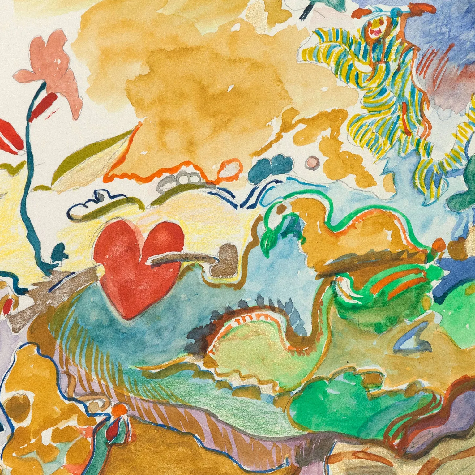JOYCE WIELAND "MAGIC LANDSCAPE" DRAWING