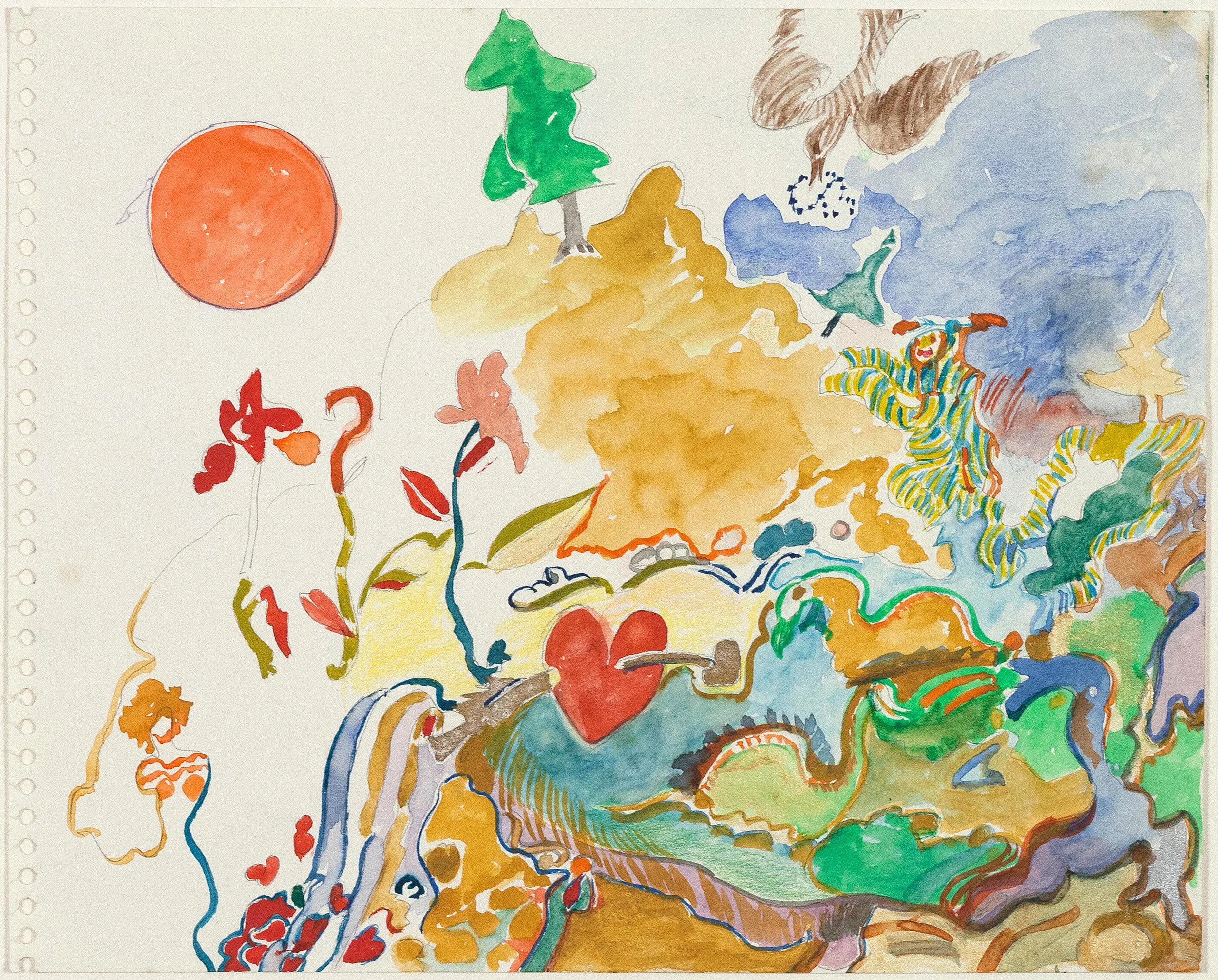 JOYCE WIELAND "MAGIC LANDSCAPE" DRAWING
