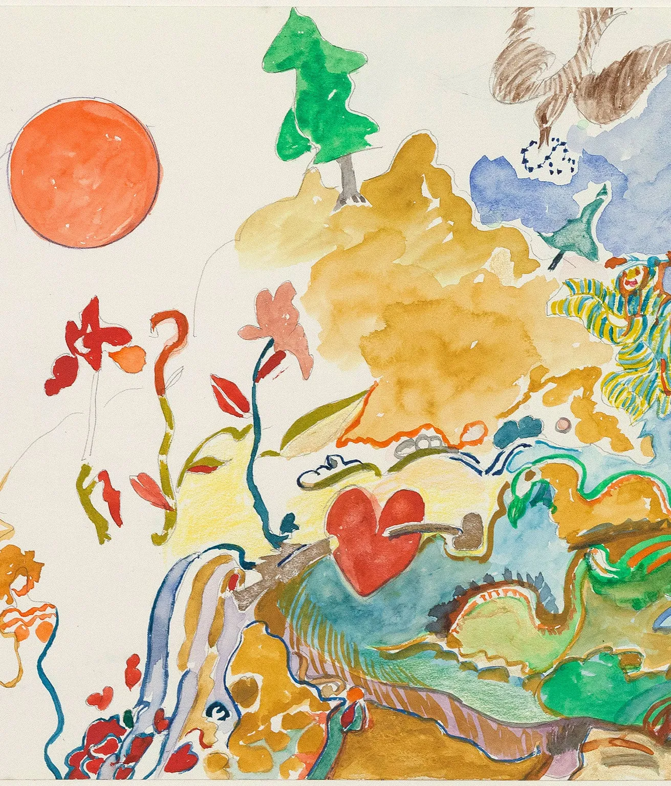 JOYCE WIELAND "MAGIC LANDSCAPE" DRAWING