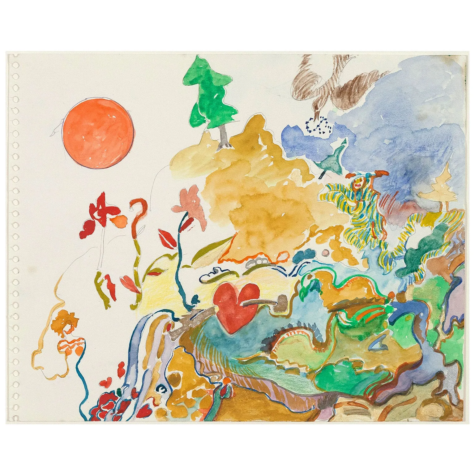 JOYCE WIELAND "MAGIC LANDSCAPE" DRAWING