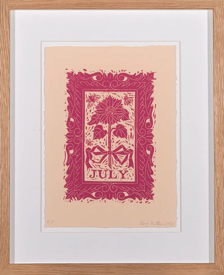 July, from Months of the Year, Pink