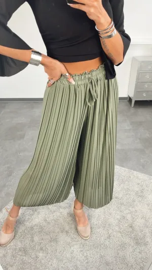 Karen | Taupe - Mud Pleated trousers One size