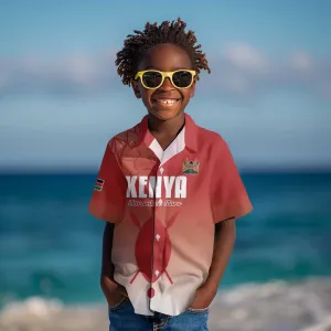 Kenya Football Custom Kid Hawaiian Shirt Go Harambee Stars Go LT15