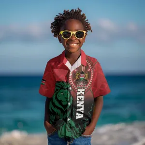 Kenya Independence Day Kid Hawaiian Shirt Jamhuri ya Kenya 1963 - African Pattern LT14