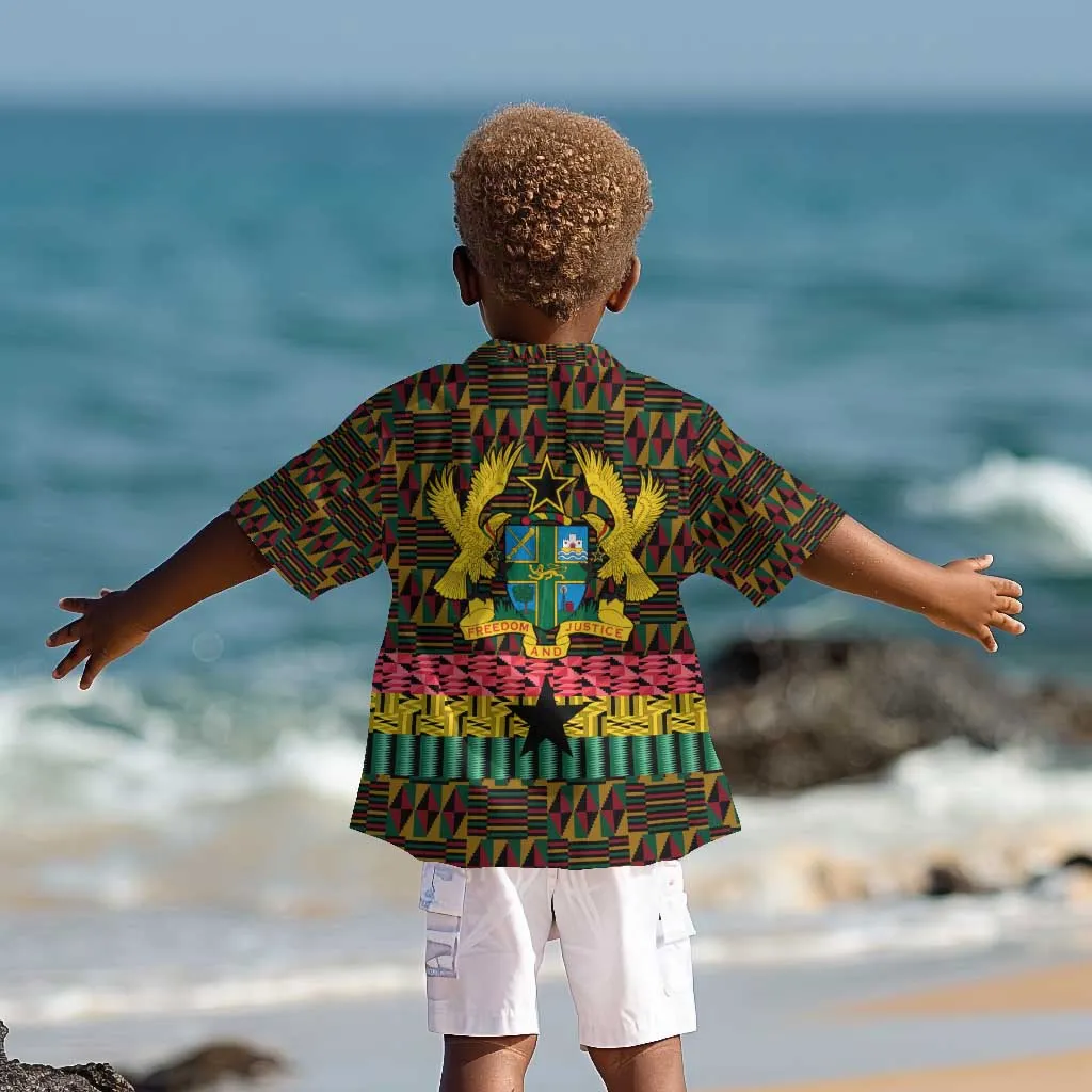 Kwame Nkrumah Ghana Kid Hawaiian Shirt Kente Pattern African TS04