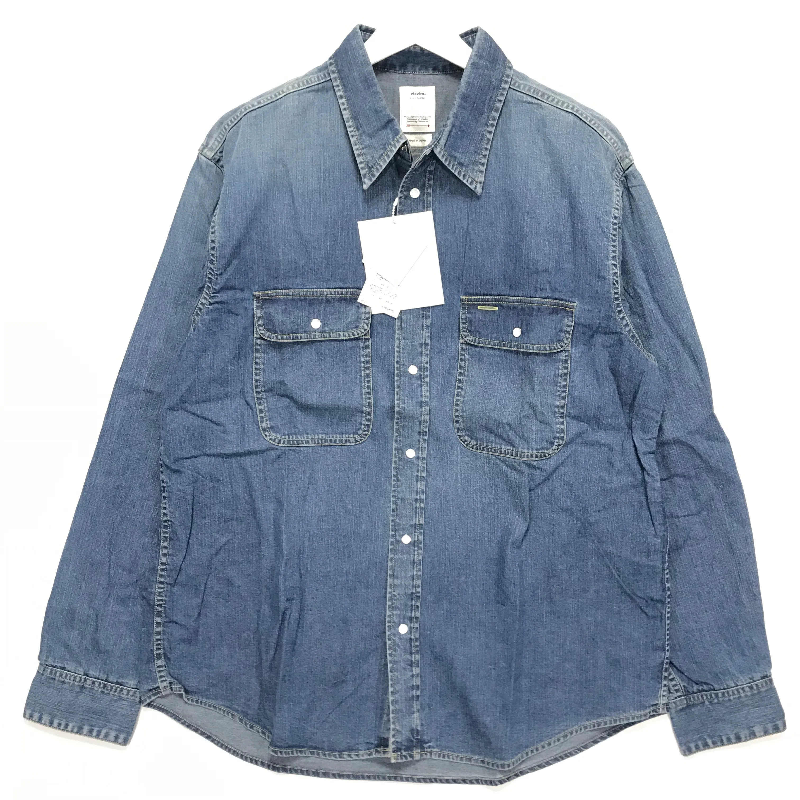 [L] Visvim 19SS SS HANDYMAN SHIRT DAMAGED Shirt L/S Indigo
