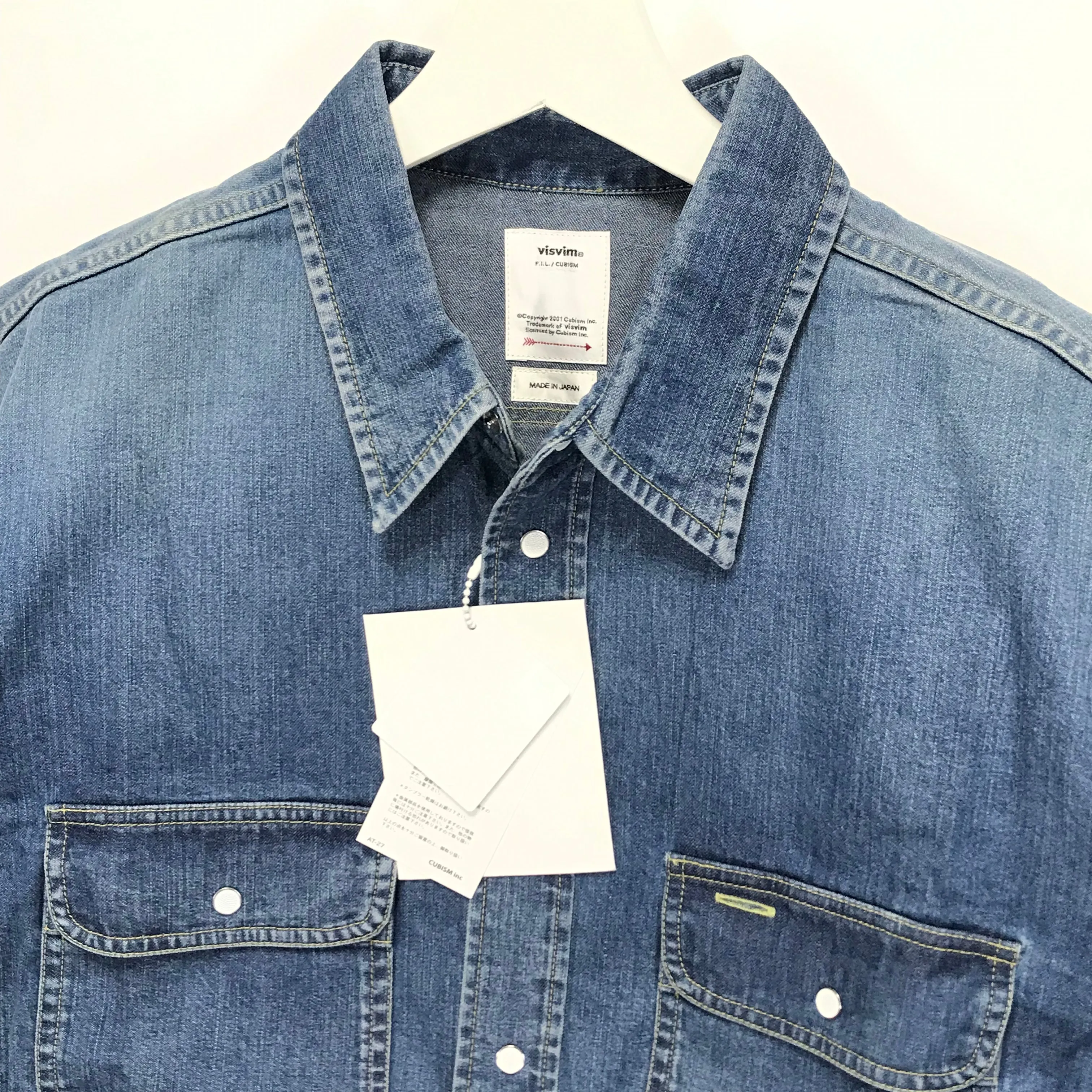 [L] Visvim 19SS SS HANDYMAN SHIRT DAMAGED Shirt L/S Indigo