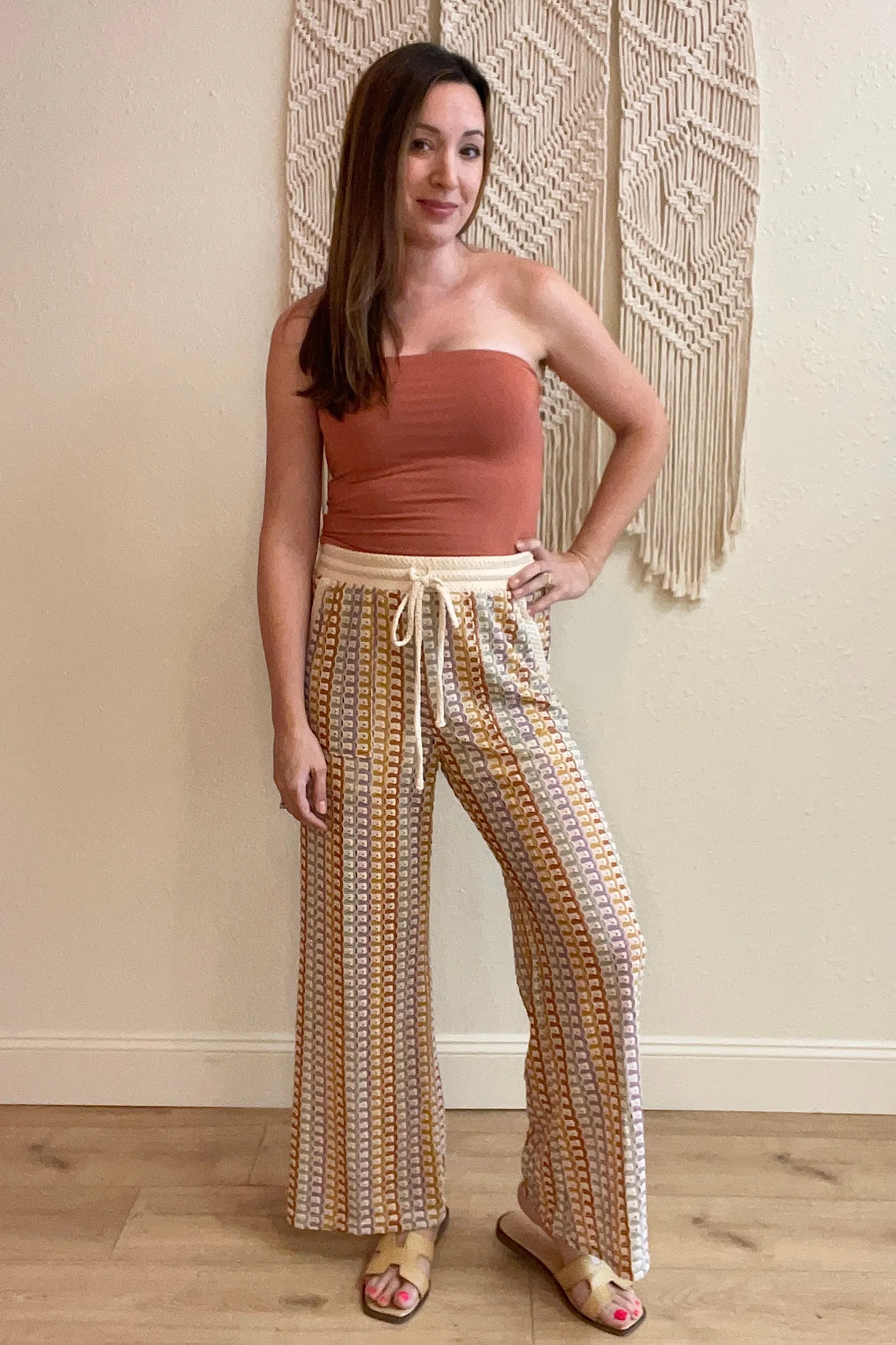 Lana Tie Front Crochet Pants