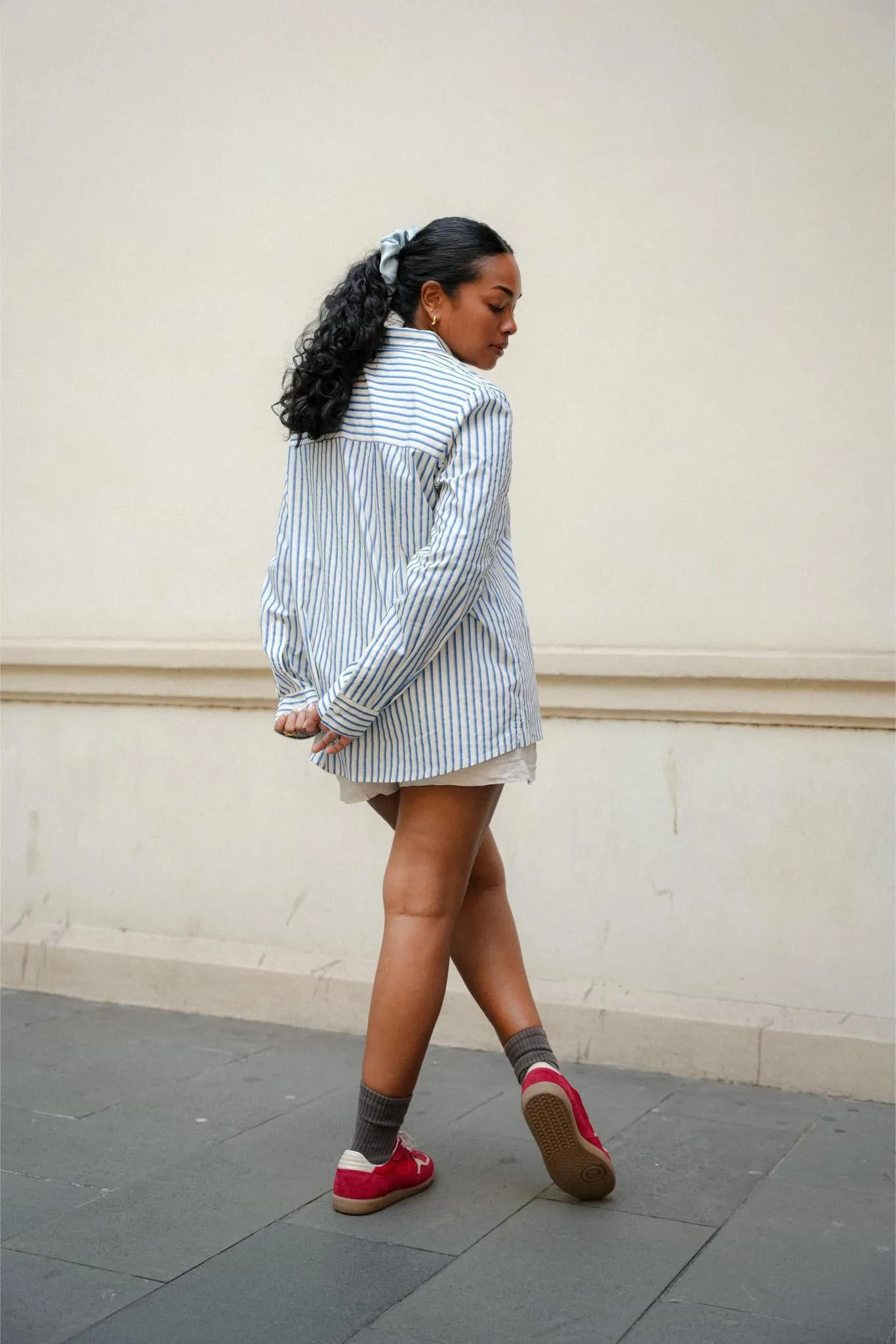 LE BOYFRIEND SHIRT IN BLUE STRIPES