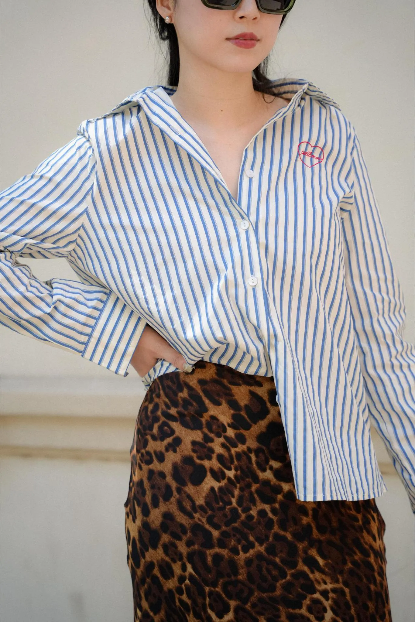 LE BOYFRIEND SHIRT IN BLUE STRIPES