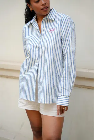 LE BOYFRIEND SHIRT IN BLUE STRIPES