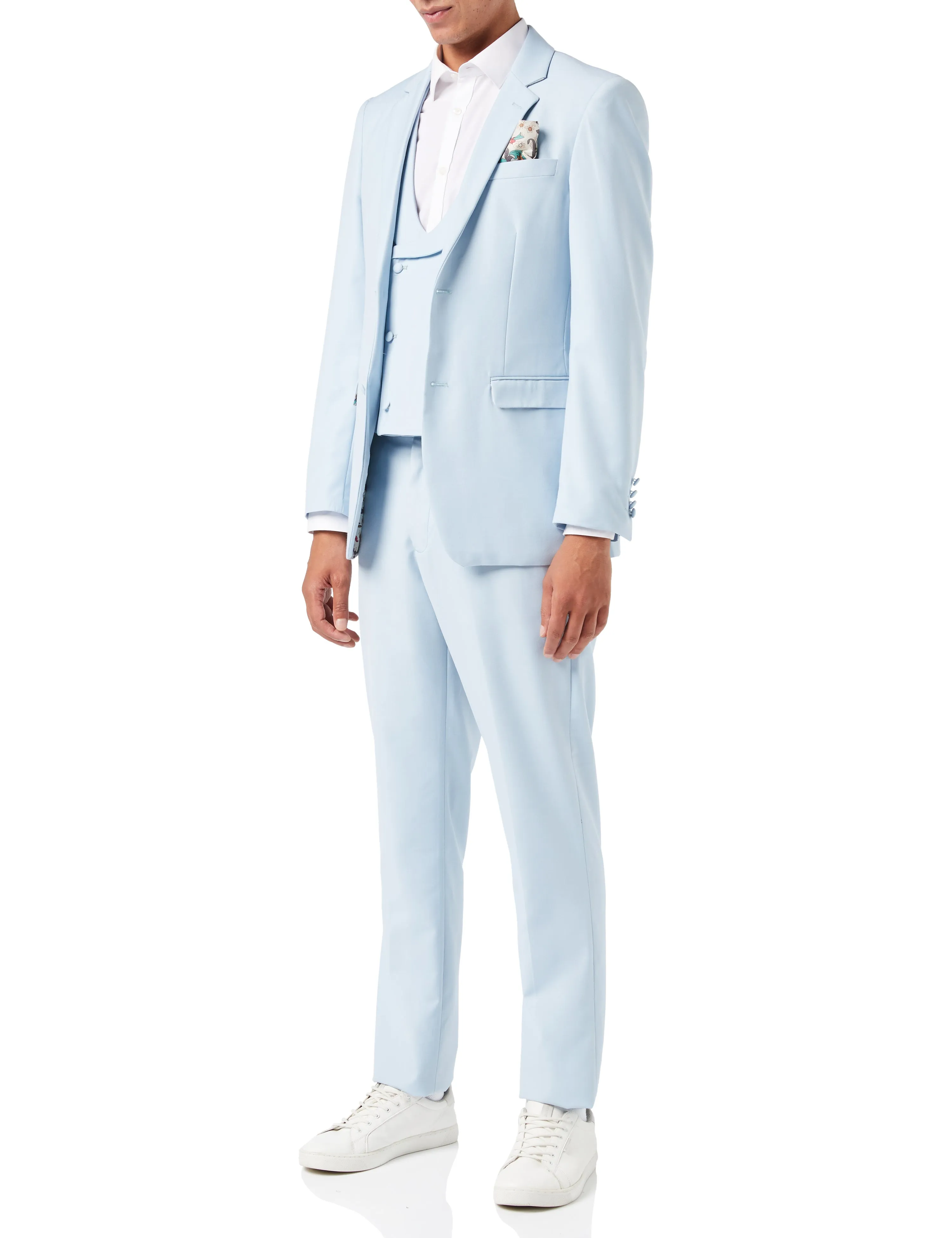LETE - PALE BLUE SUMMER WEDDING JACKET & WAISTCOAT