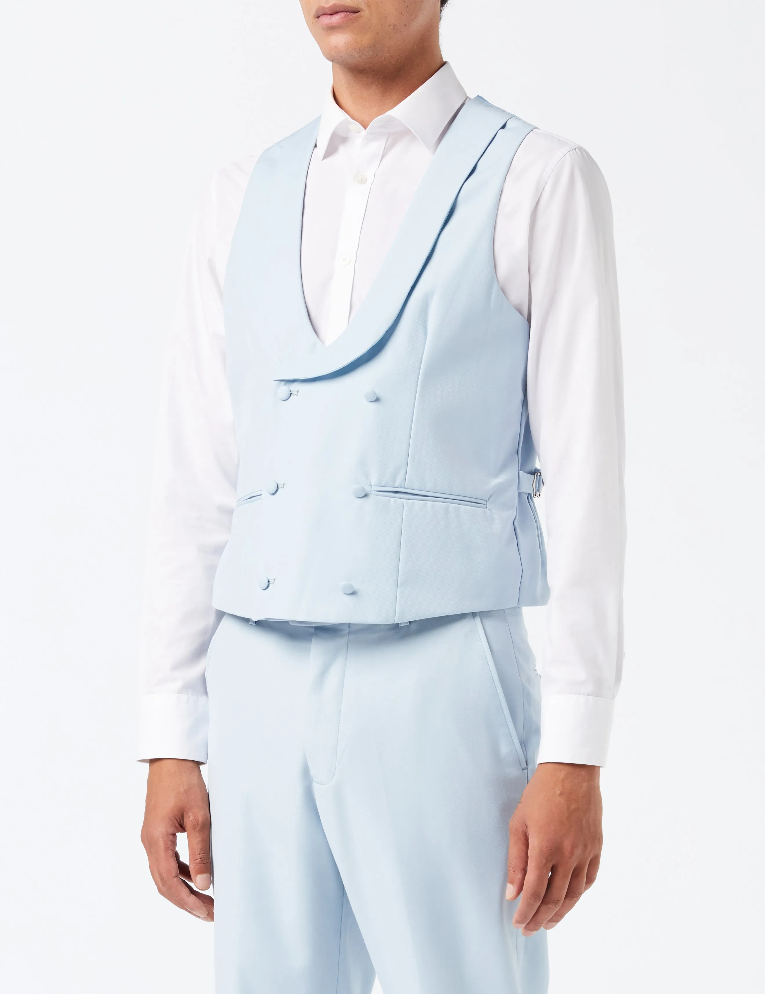 LETE - PALE BLUE SUMMER WEDDING JACKET & WAISTCOAT