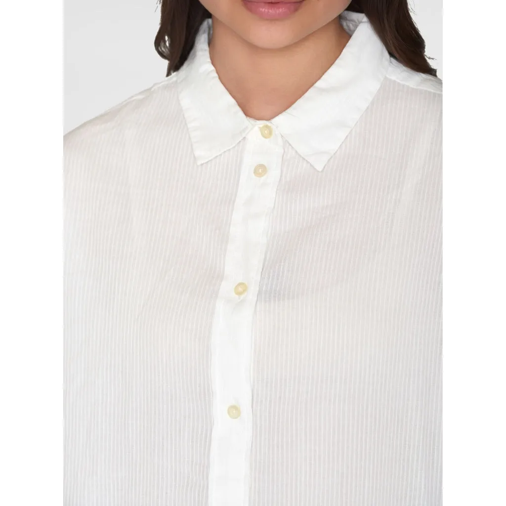 Light stripe structure shirt in off white