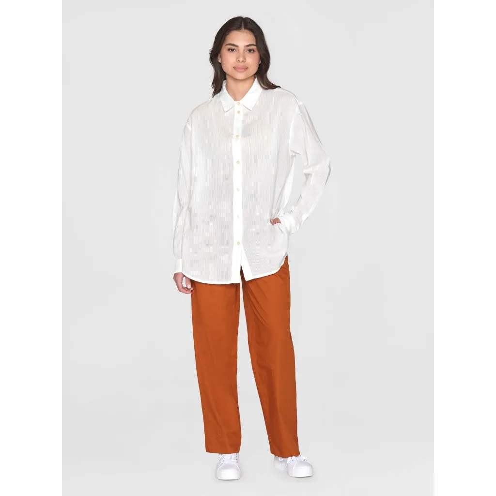 Light stripe structure shirt in off white