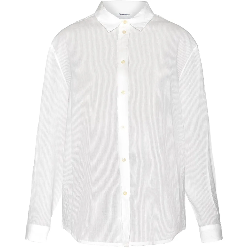 Light stripe structure shirt in off white
