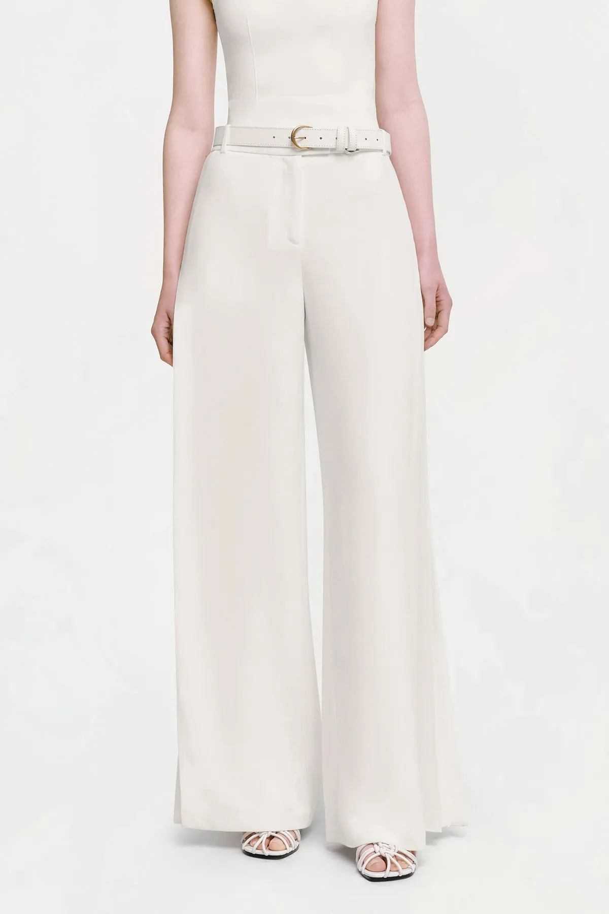 Lilo Pleated Pant in Ivory