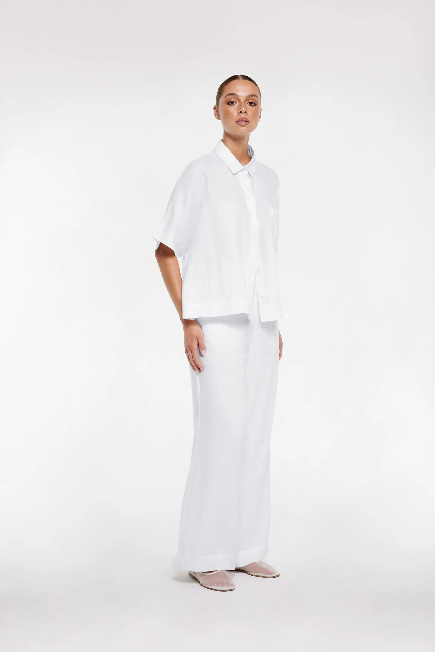 LINEN BOXY SHIRT