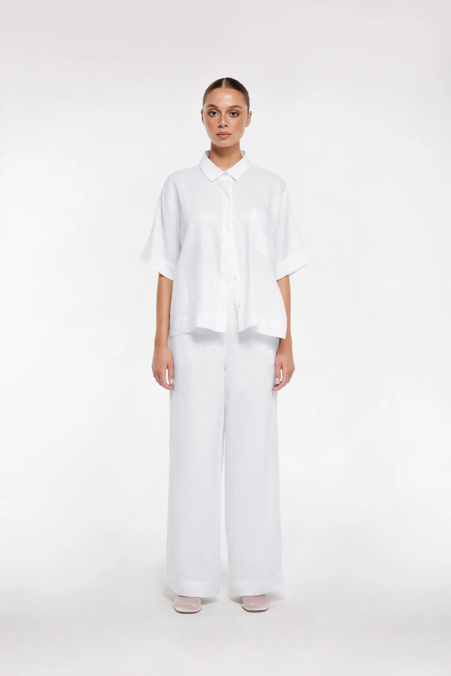 LINEN BOXY SHIRT