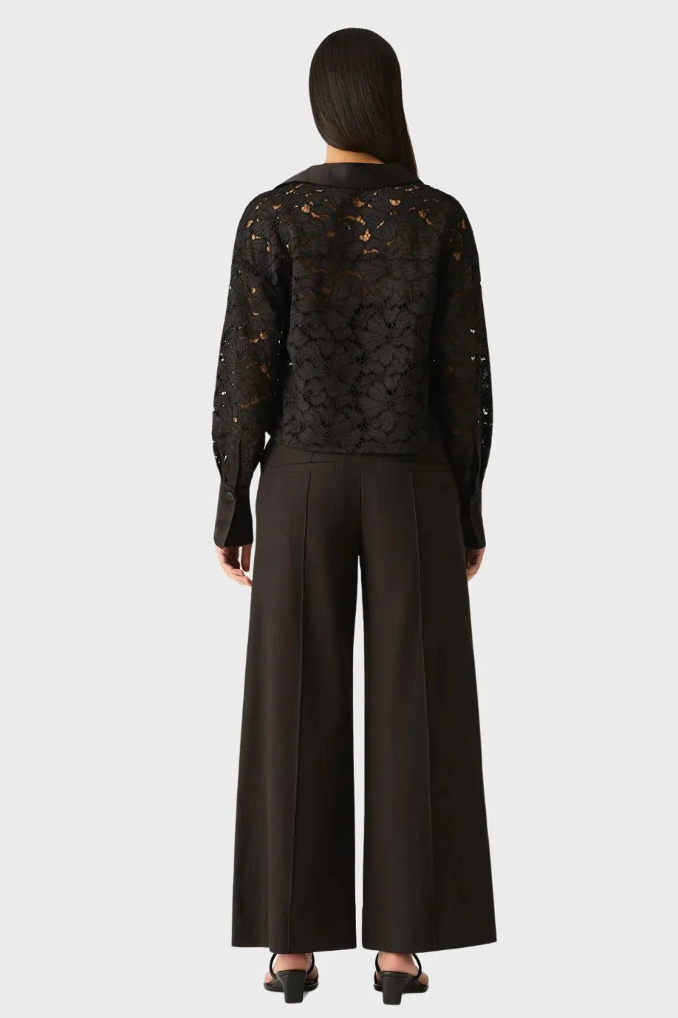 Lis Wide Leg Pants - Black