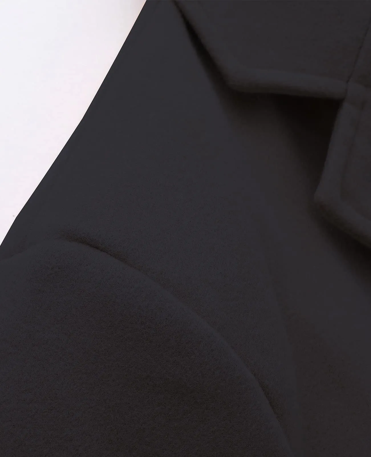 Lisskolo Men's Classic Wool Trench Overcoat Single Breasted Mid Long Wool Blend Top Pea Coats Jackets