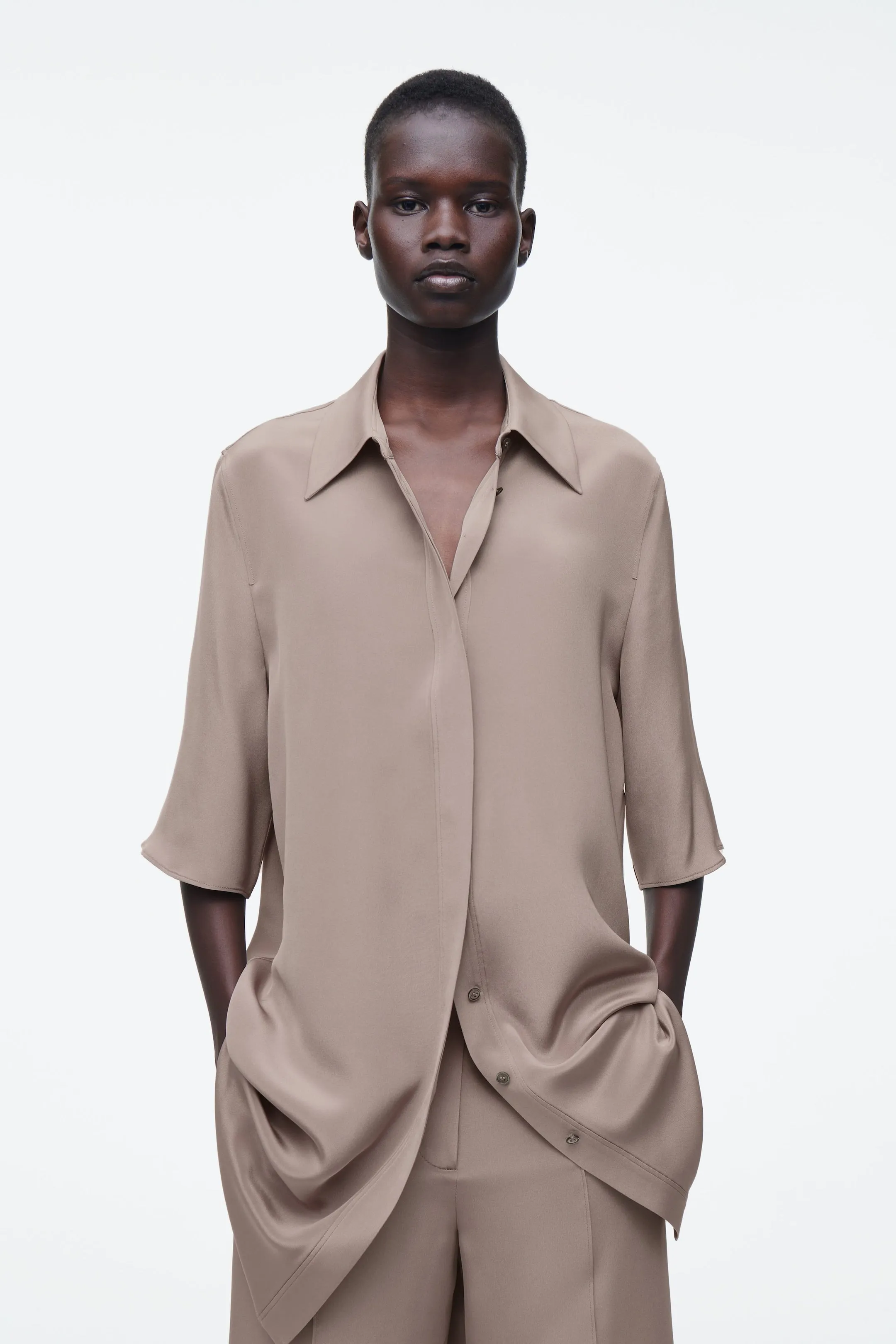 Longline Silk Shirt