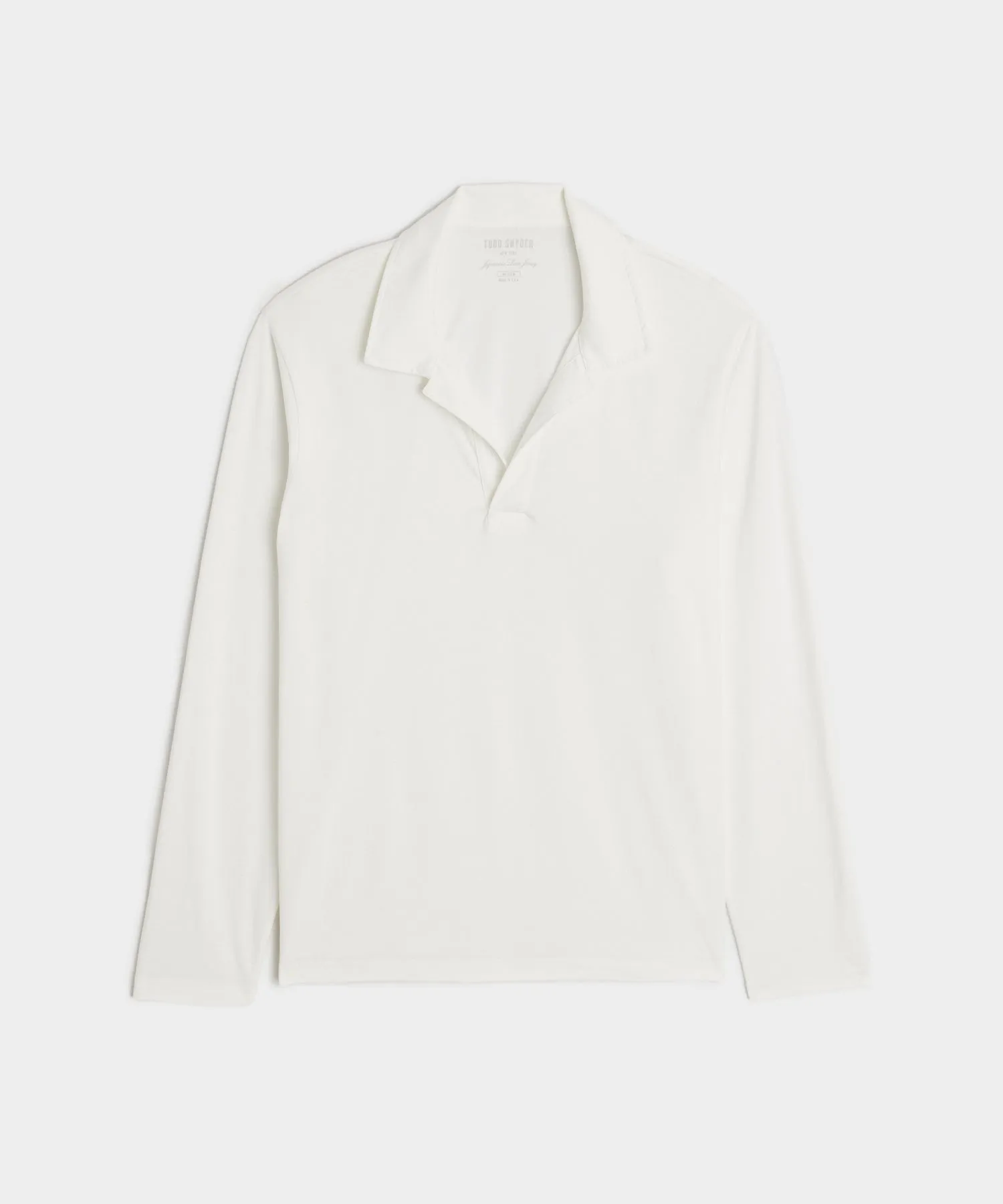 Luxe Jersey Montauk Polo in Bisque