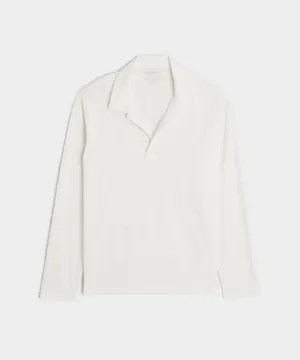 Luxe Jersey Montauk Polo in Bisque