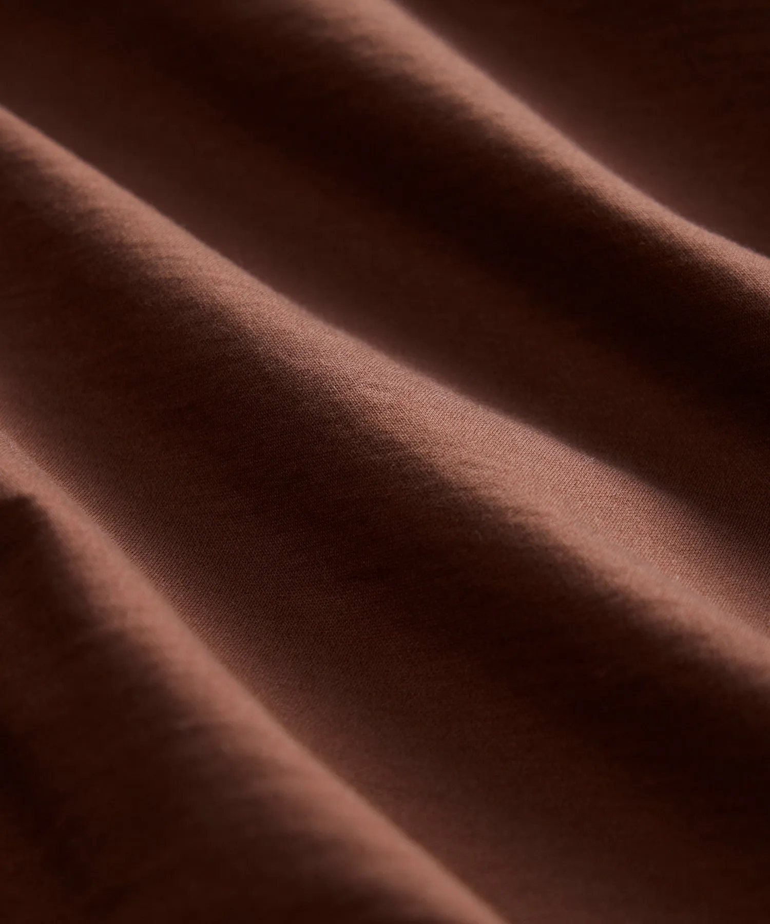 Luxe Jersey Montauk Polo in Toasted Brown
