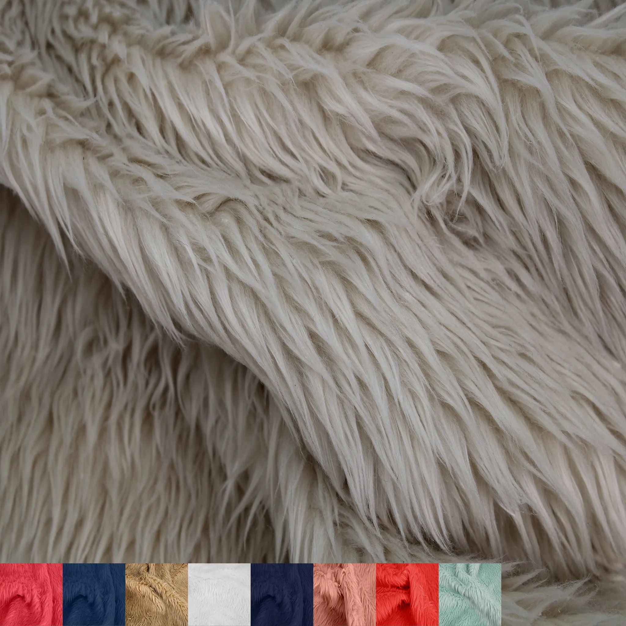 Luxury Shag Faux Fur-Fabric by The Yard-Soft, Shaggy Mohair for Sewing, Costumes, Rugs, Apparel, Decorations, Sofa Covers, Upholstery, Home and DIY Projects- (SKU-5009)