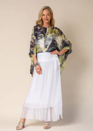 Lyric Silk Top in Lime Splice