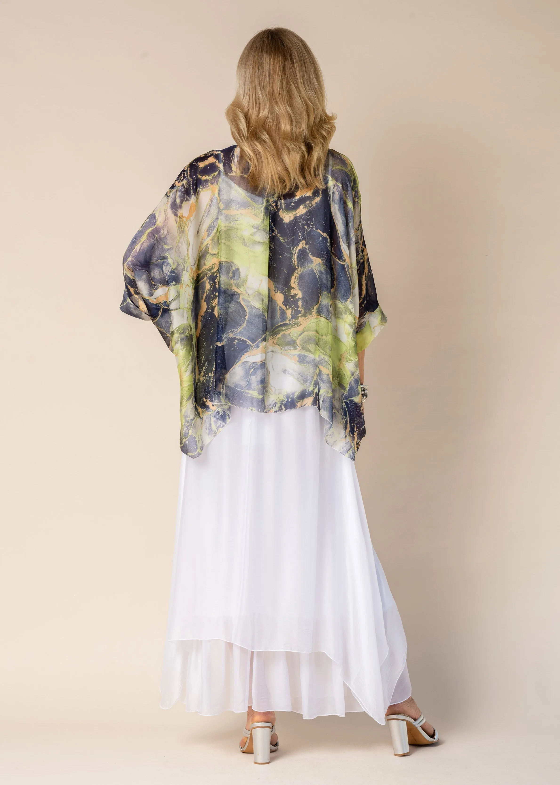 Lyric Silk Top in Lime Splice
