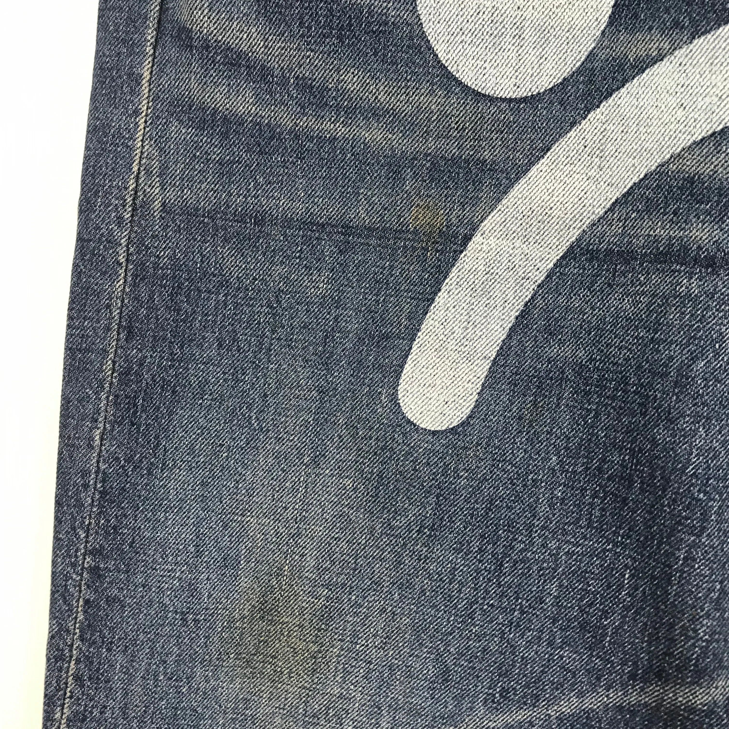 [M] A Bathing Ape Bape Baby Milo Face Selvedge Washed Denim