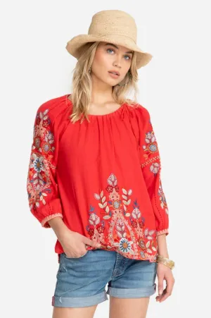 MAISIE PEASANT TIE BLOUSE