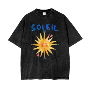 MAKU - Soleil Oversize Tee in Black Snow Wash