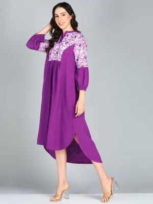 Margenta threadwork flared Midi Dress
