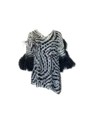 Marina Rinaldi Women's Black Fonetica Pullover Blouse NWT