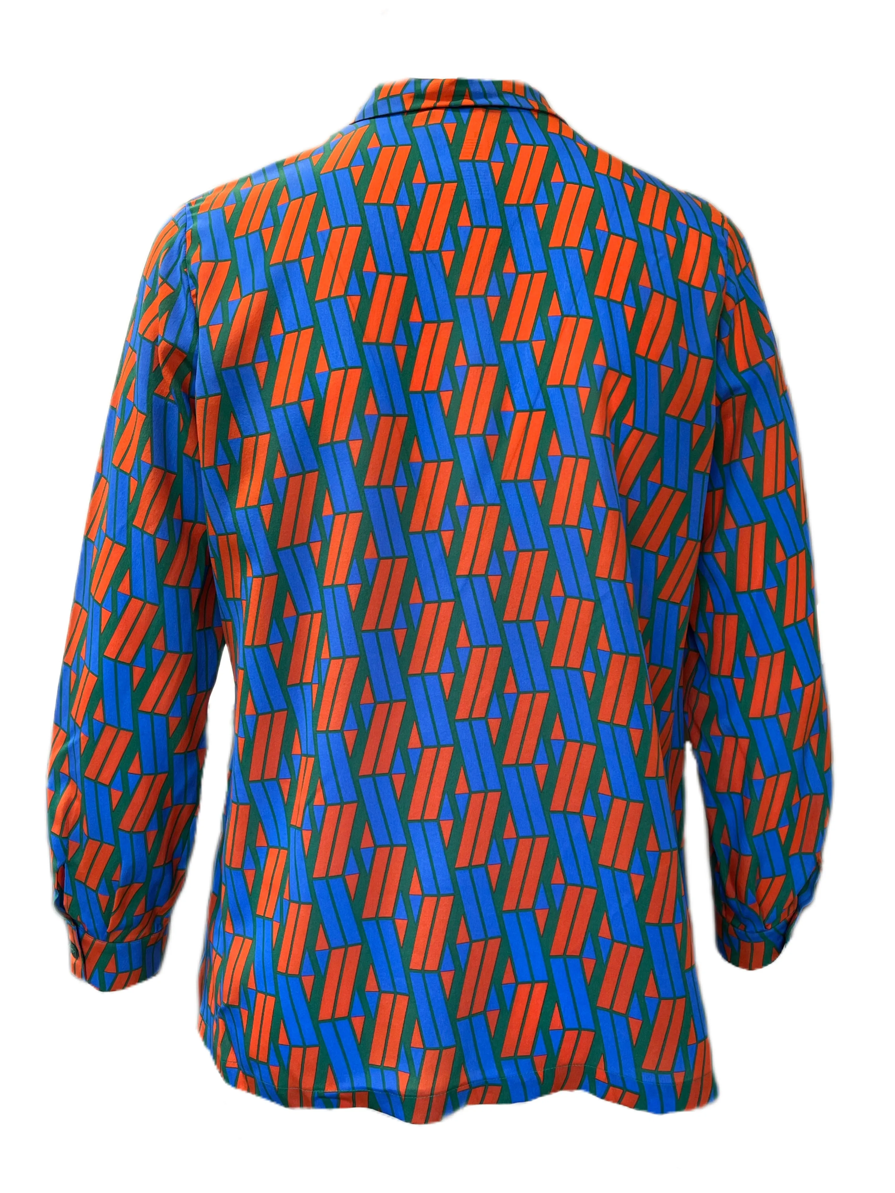 Marina Rinaldi Women's Orange Bamby Button Down Silk Shirt Size 14W/23