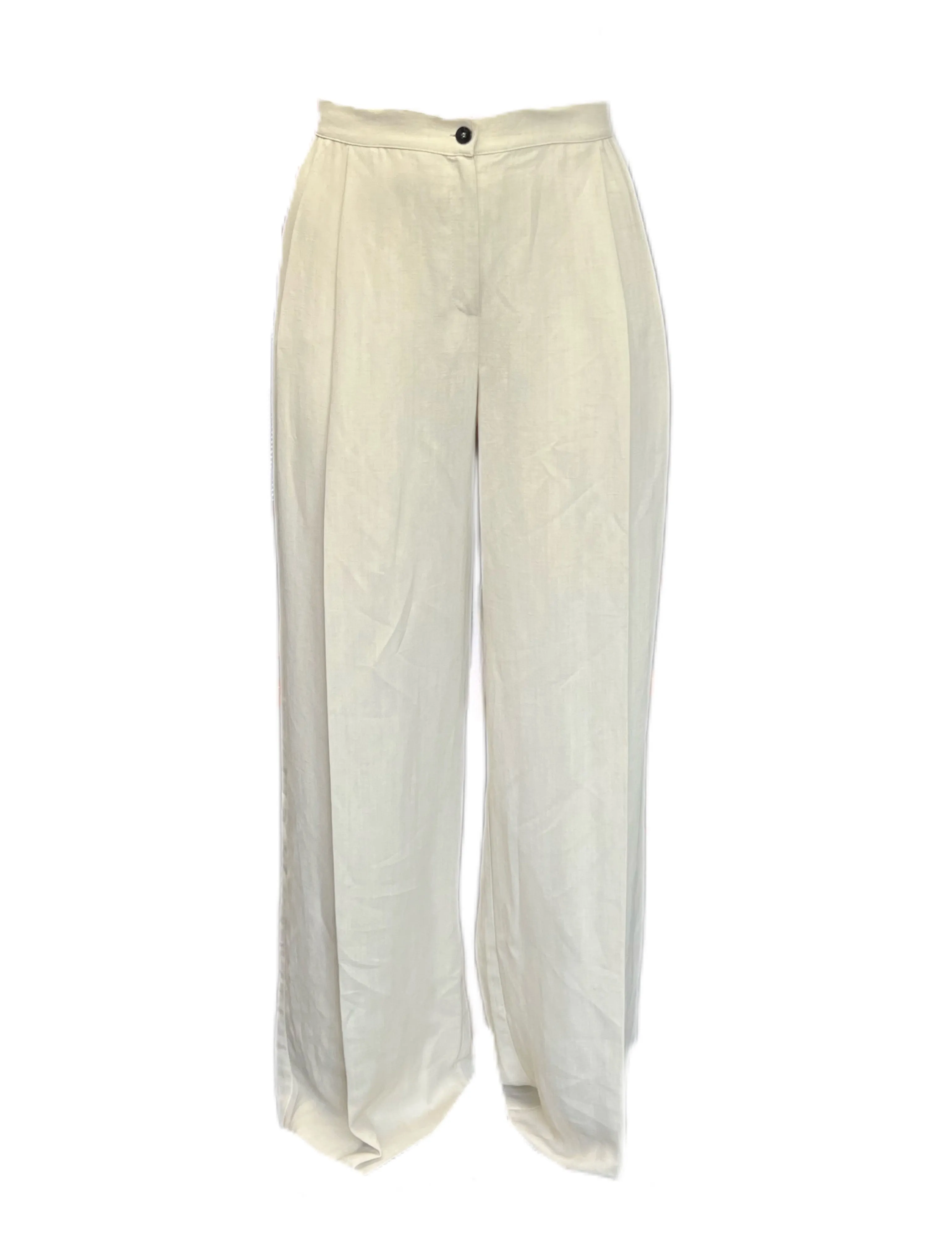 MARINA RINALDI Women's Yellow Recinto Wide Leg Pants $455 NWT