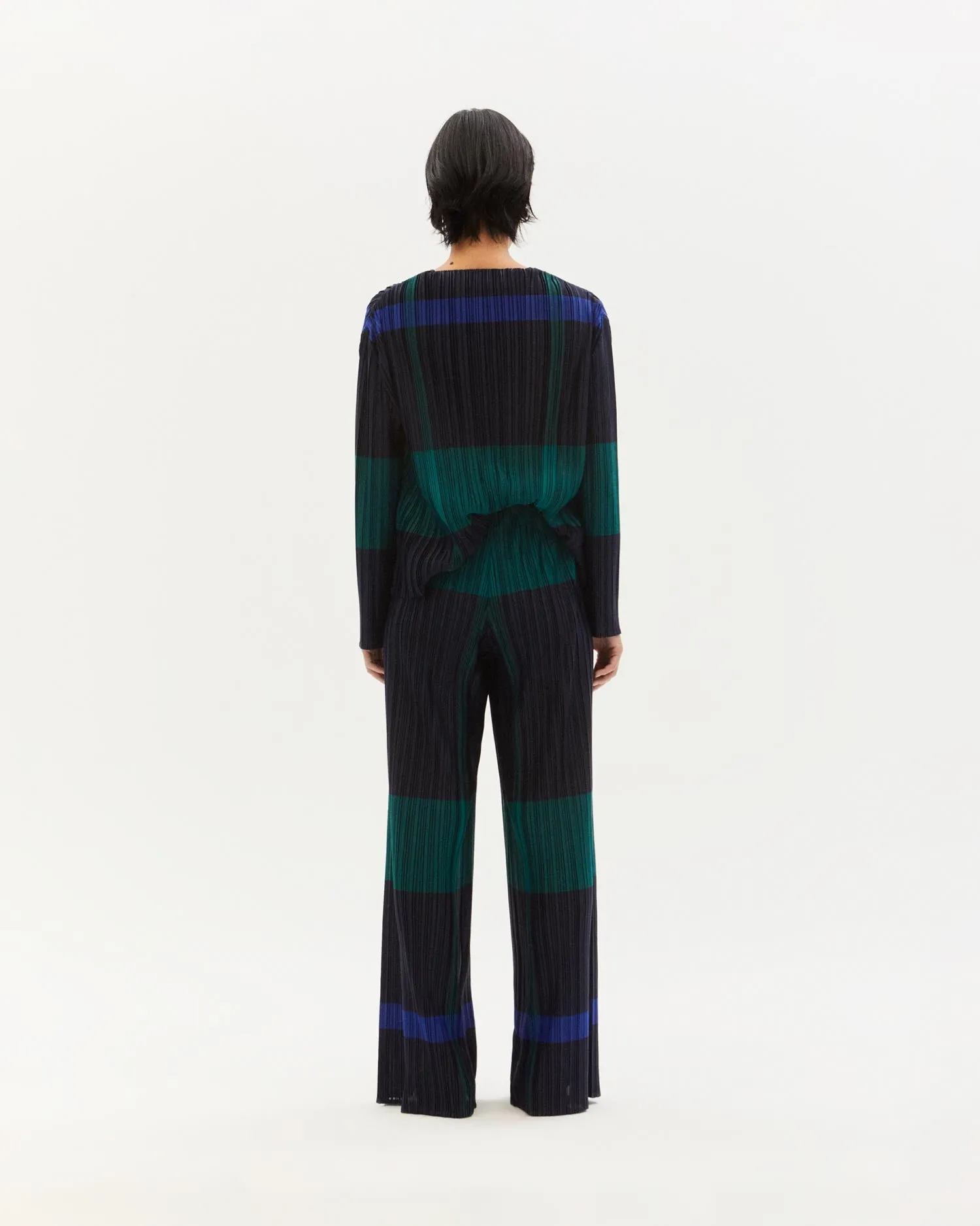 Maro Pleated Pants Blue Rochester