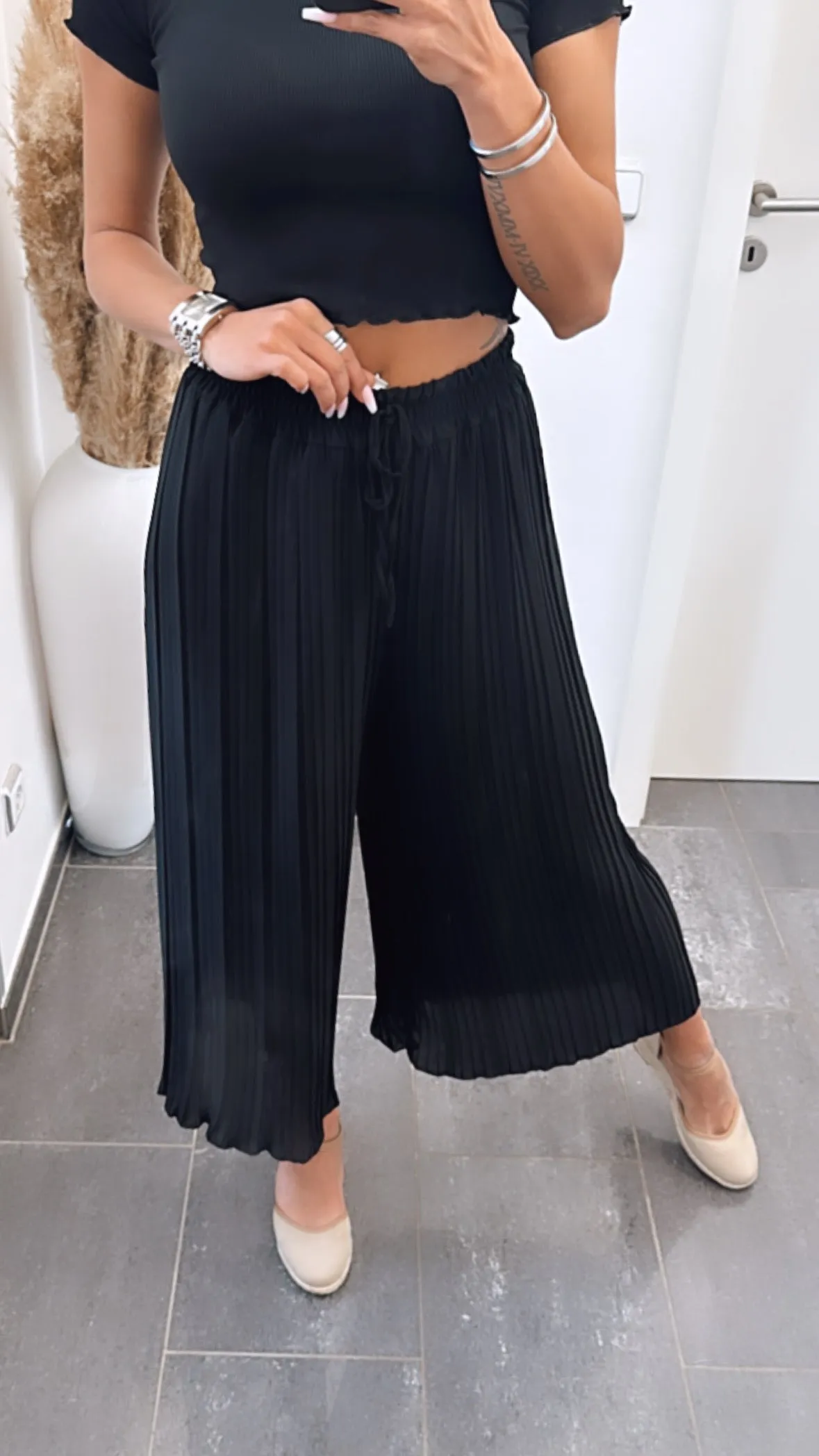 Mary | Beige Pleated trousers One size