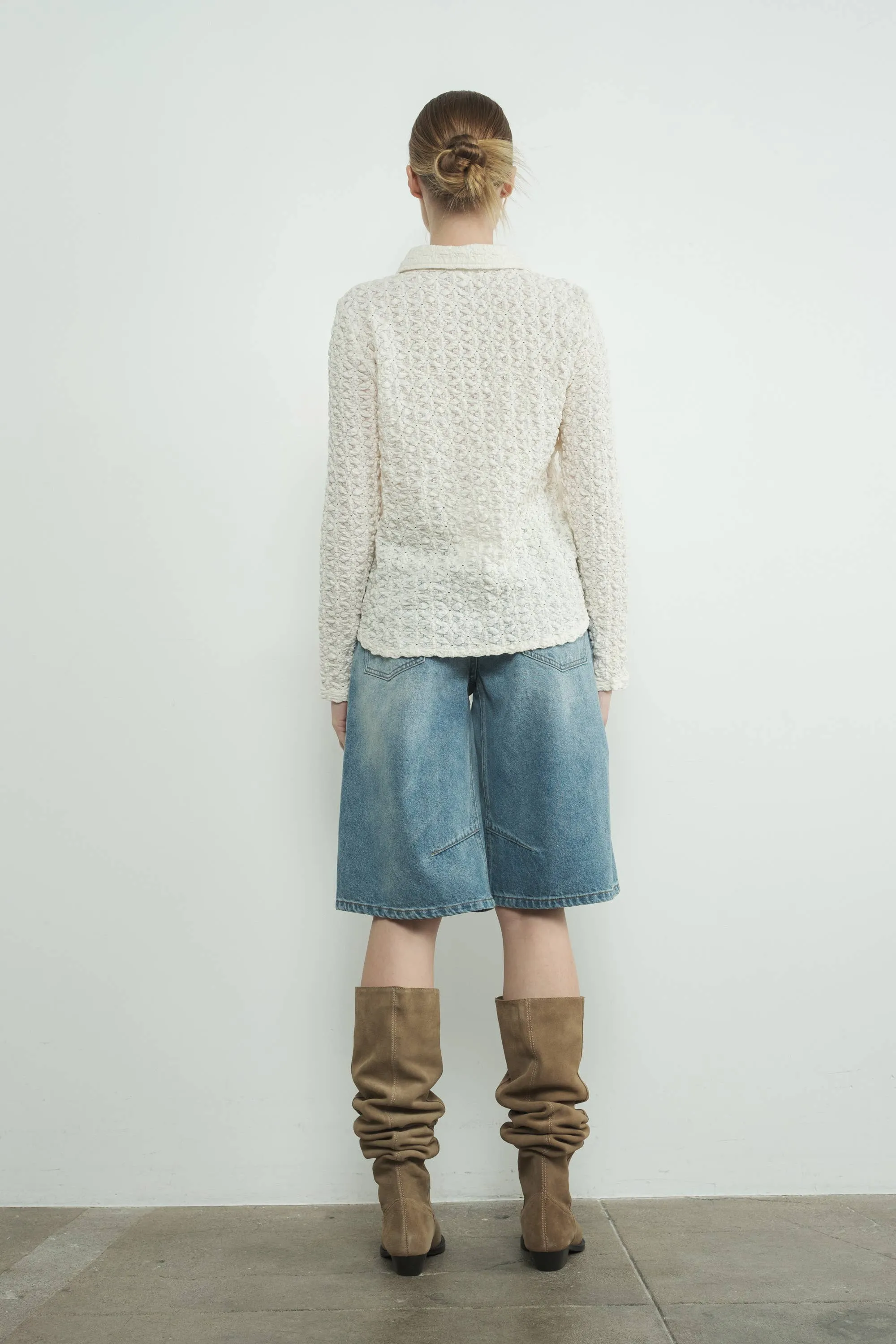 MAT3065 FLORAL LACE BUTTONDOWN SHIRTS