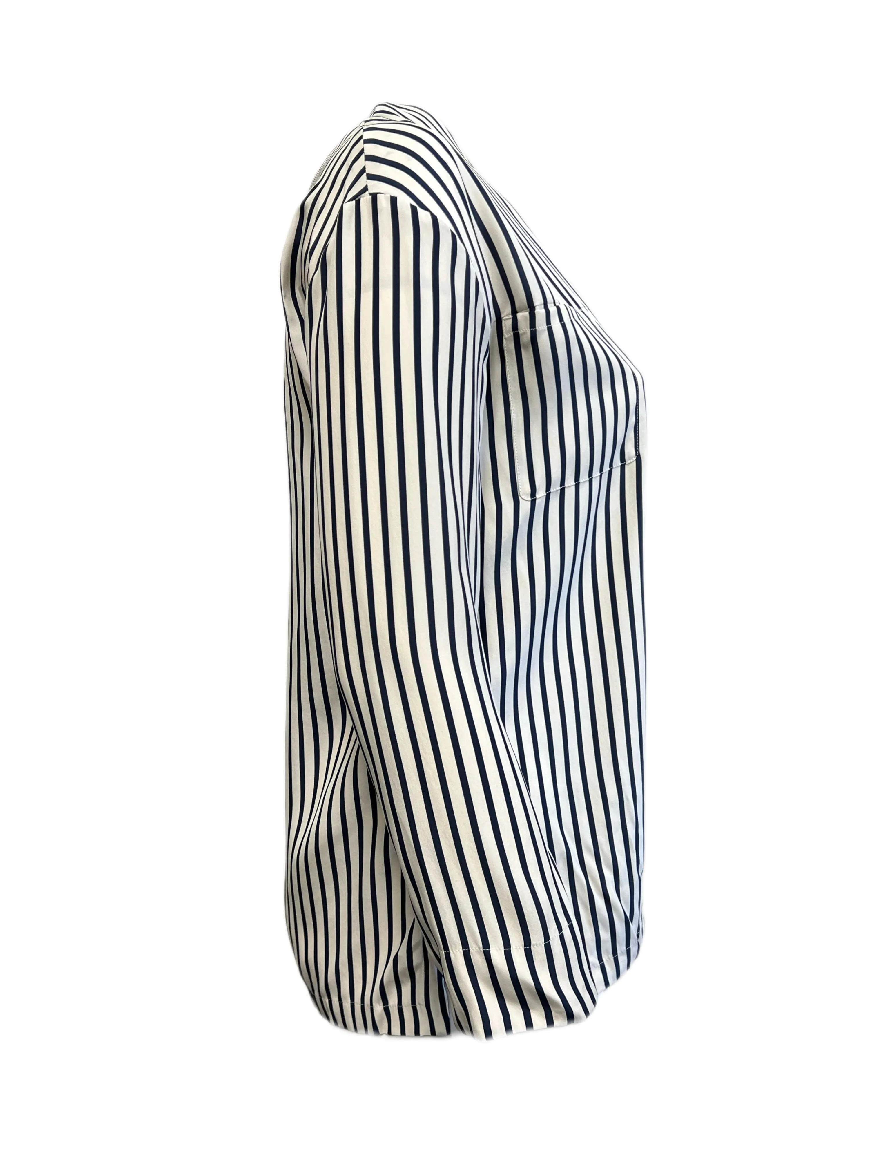 Max Mara Women's Ivory Manisa Striped Silk Blouse NWT
