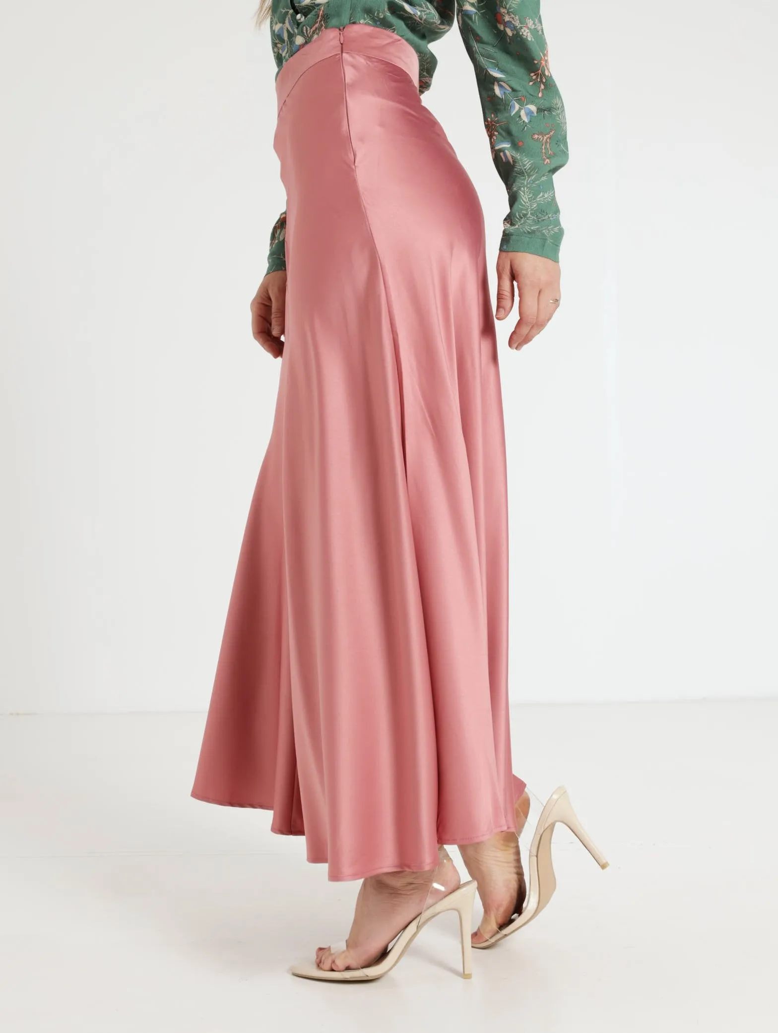 Maxi A Line Skirt - Pink