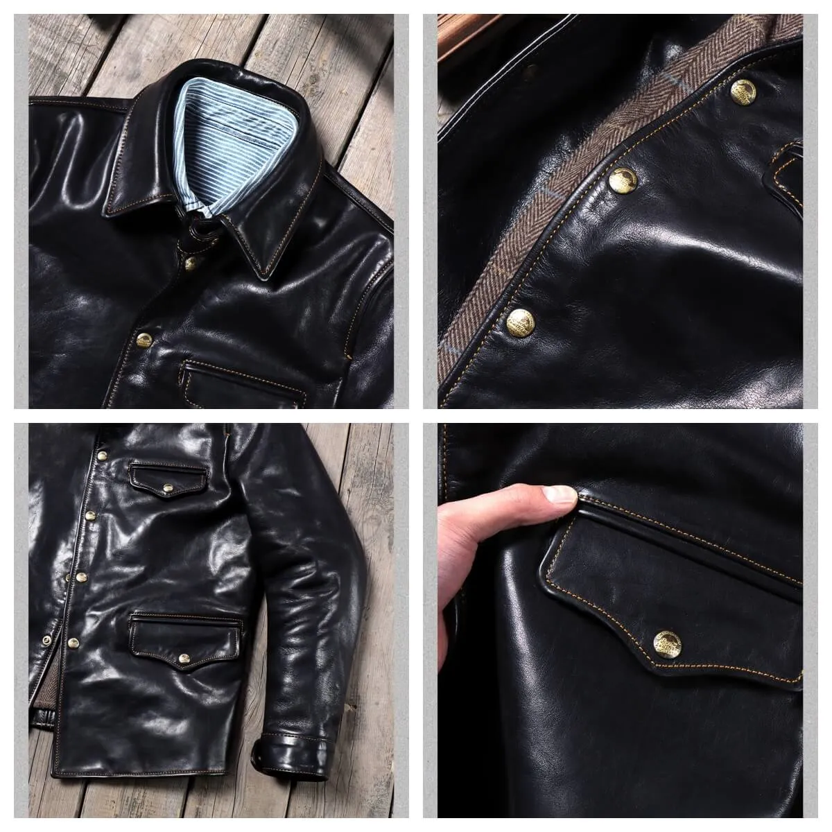 Men's Black Brakeman Leather Coat