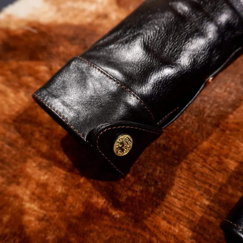 Men's Black Brakeman Leather Coat